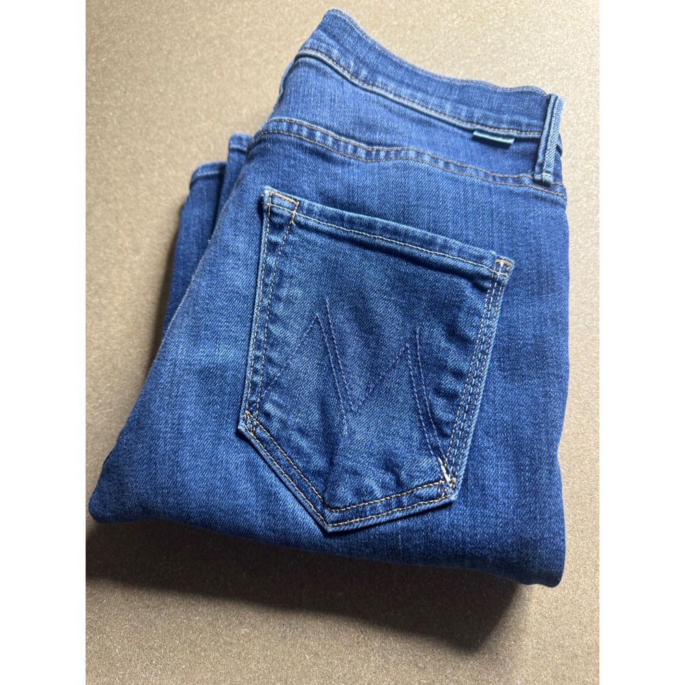 Mother The Mid Rise Dazzler Ankle‎ Jeans Size 26 Dark Blue Slim Leg Denim